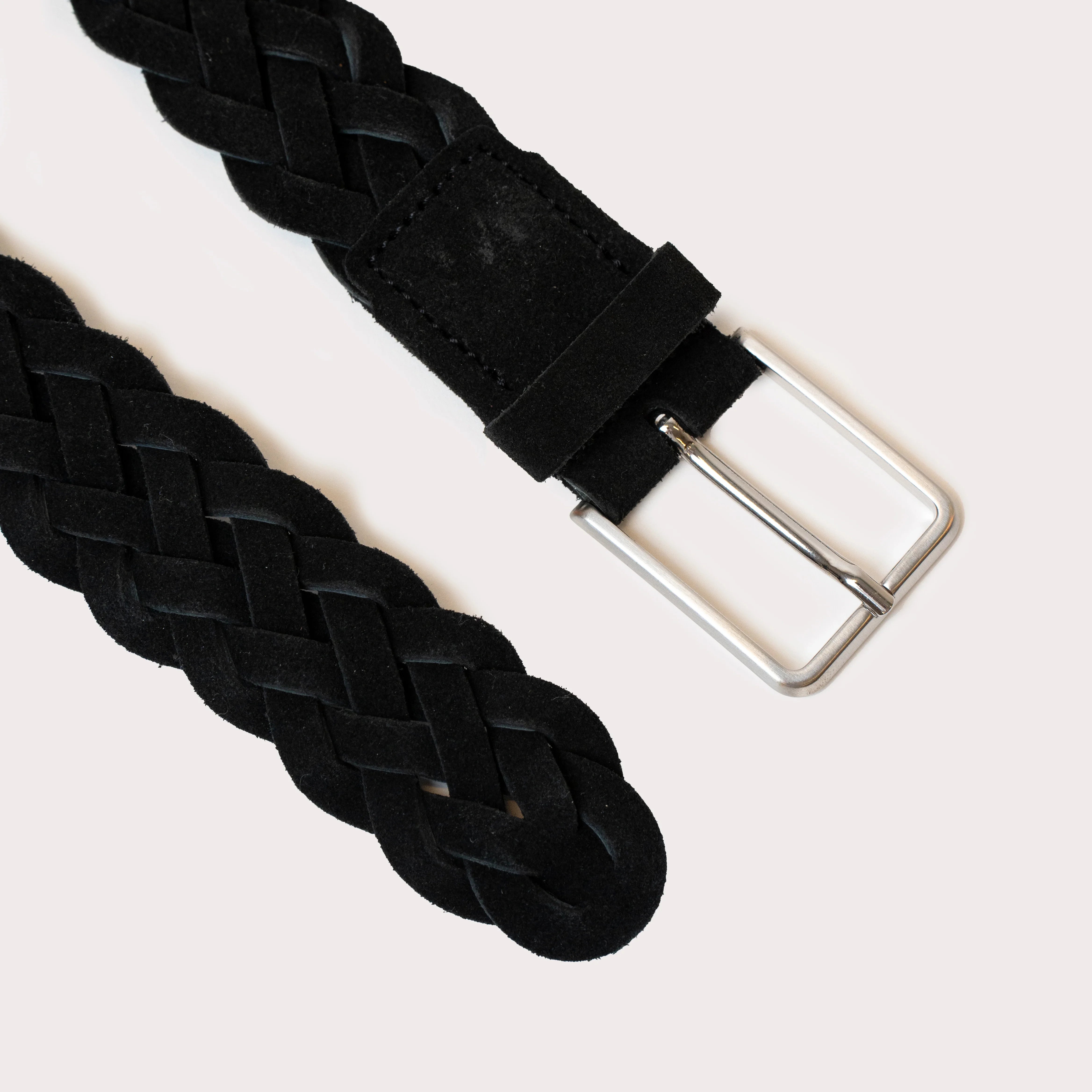 Lavaredo Braided Suede Belt - Black
