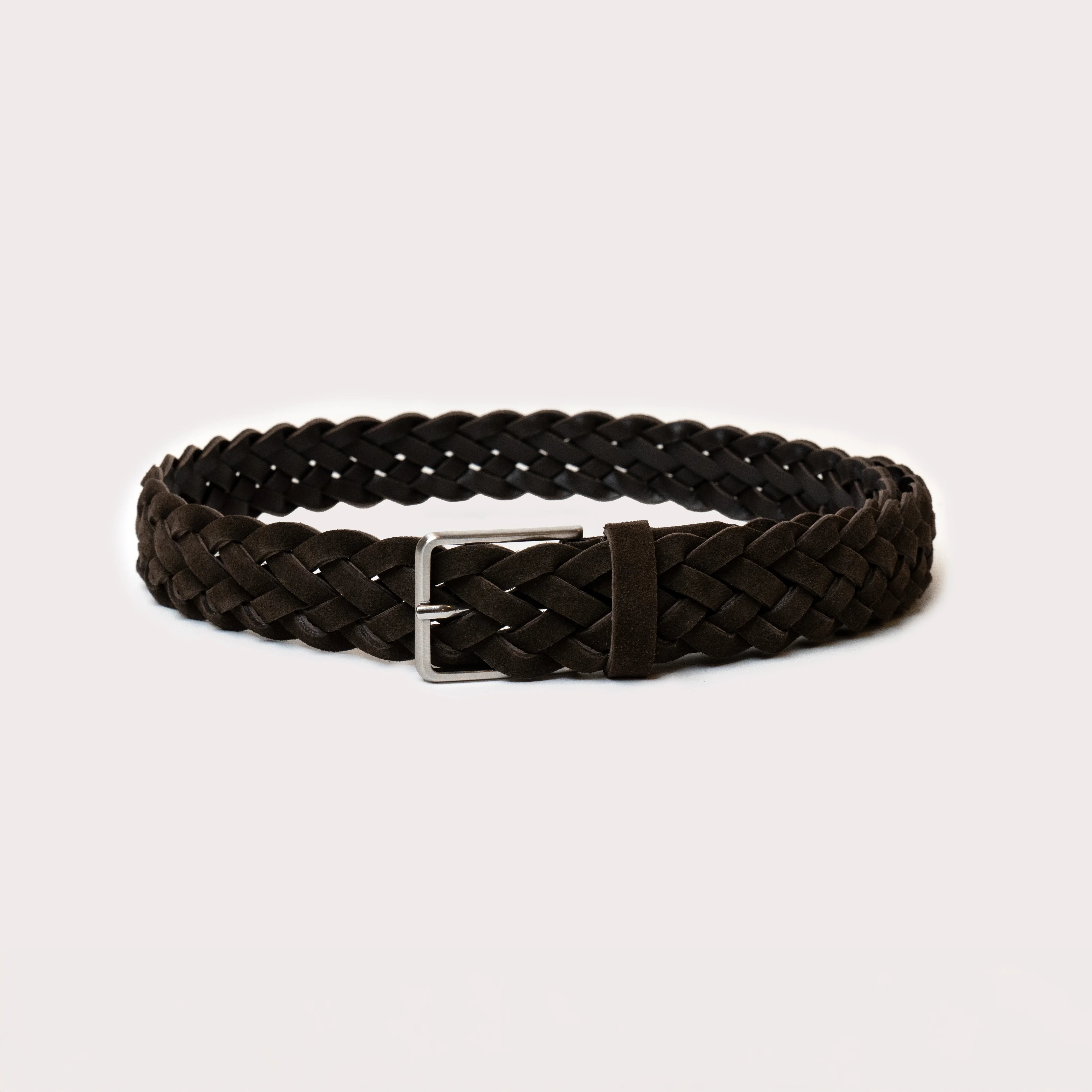Lavaredo Braided Suede Belt - Brown