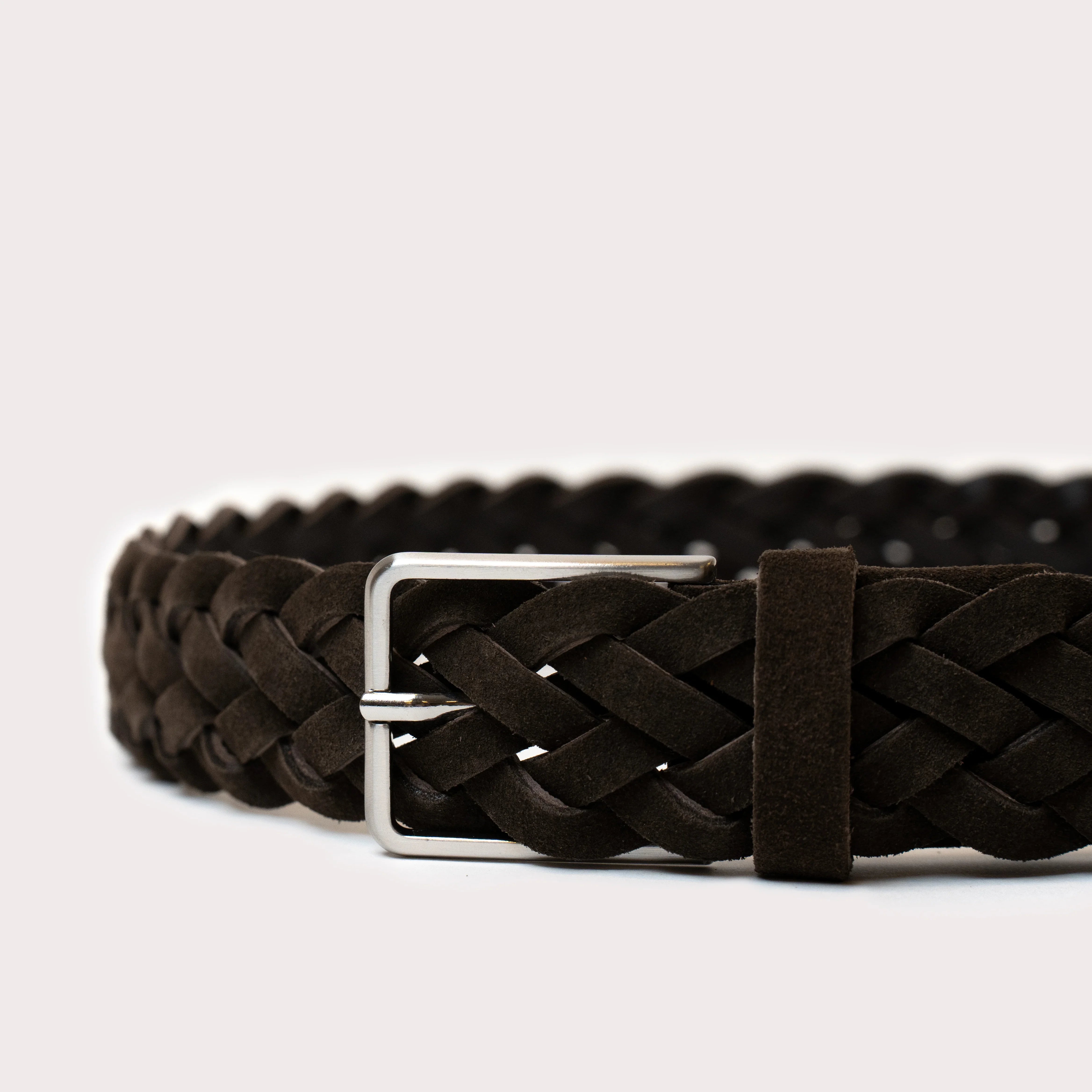 Lavaredo Braided Suede Belt - Brown