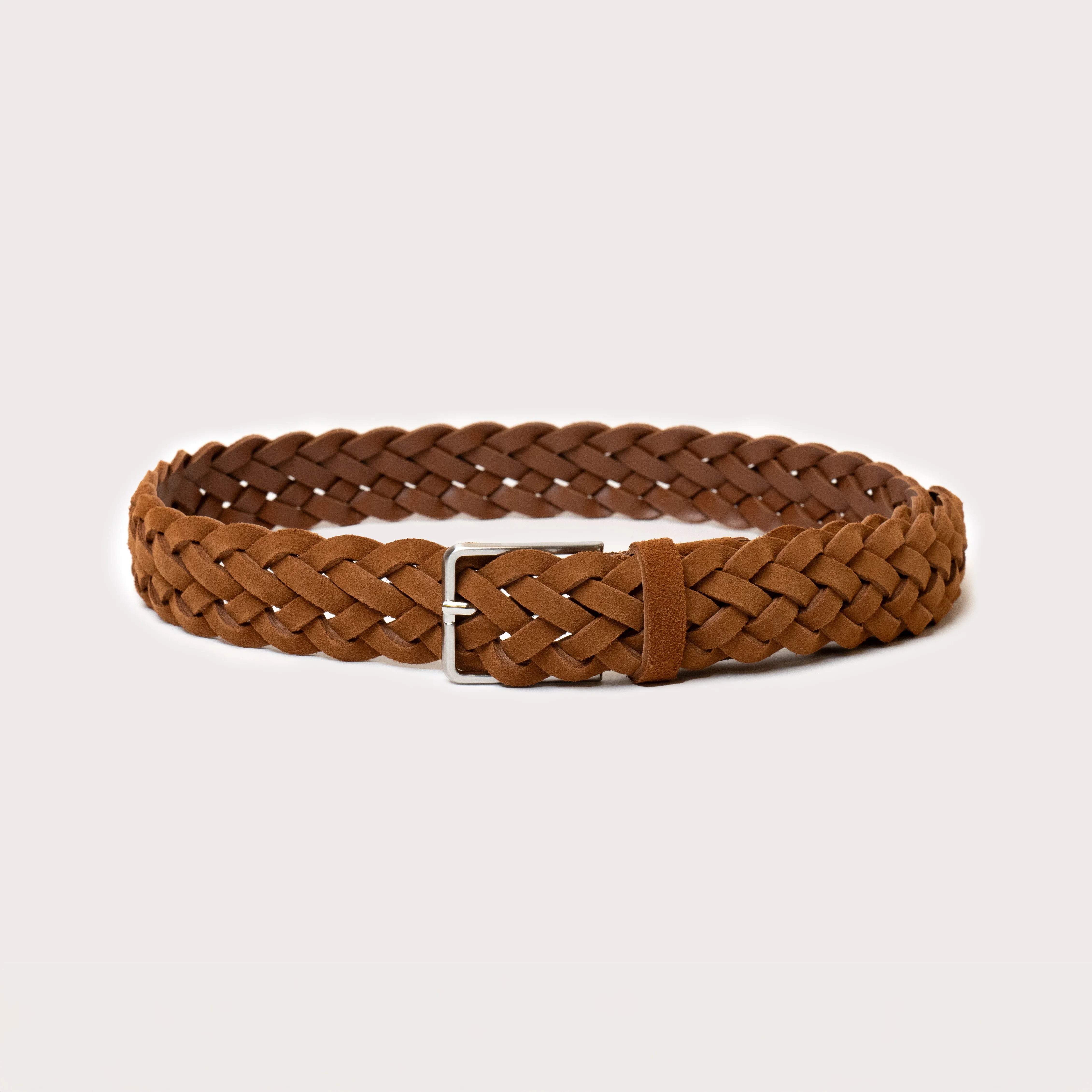 Lavaredo Braided Suede Belt - Tan