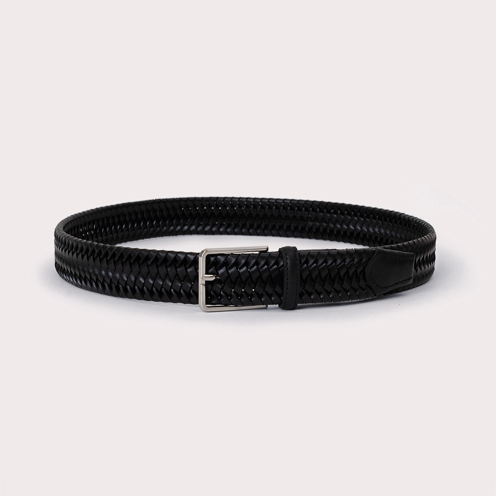 Laghi Braided leather Belt - Black