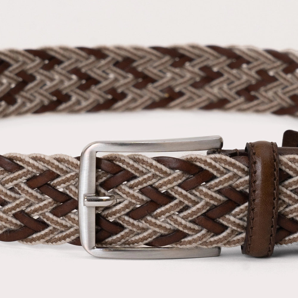 Lastebasse Braided Mix Belt - Beige