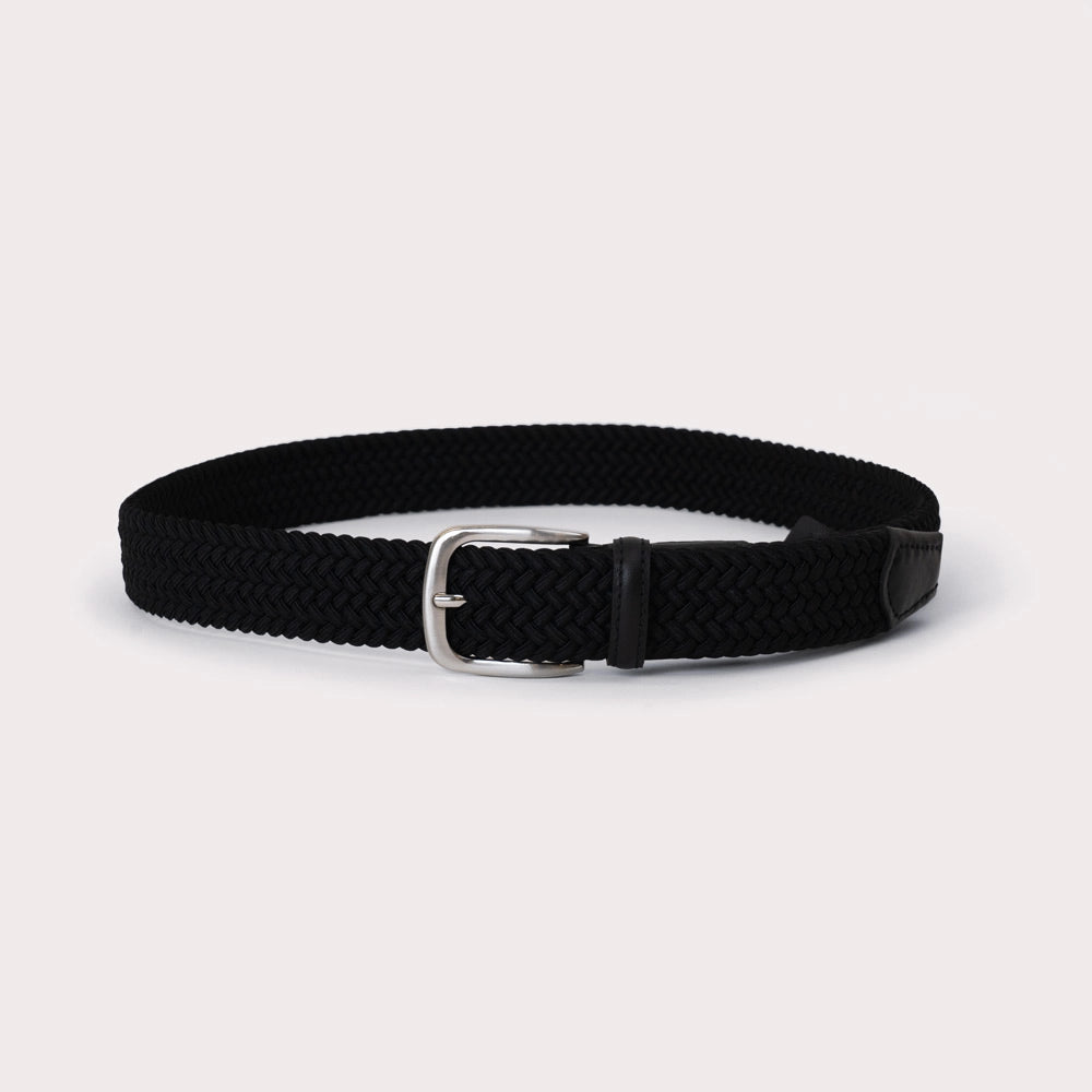 Lendinara Braided Nylon Belt - Black