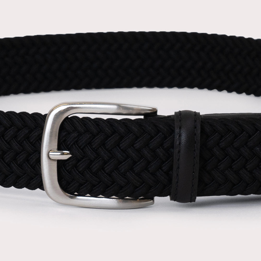 Lendinara Braided Nylon Belt - Black