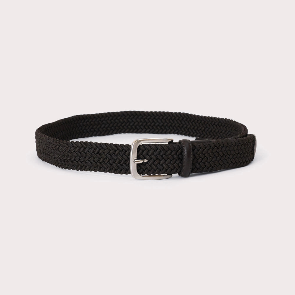 Lendinara Braided Nylon Belt - Brown