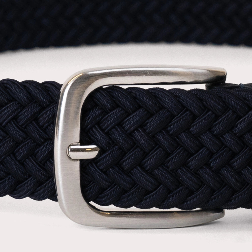 Lendinara Braided Nylon Belt - Navy