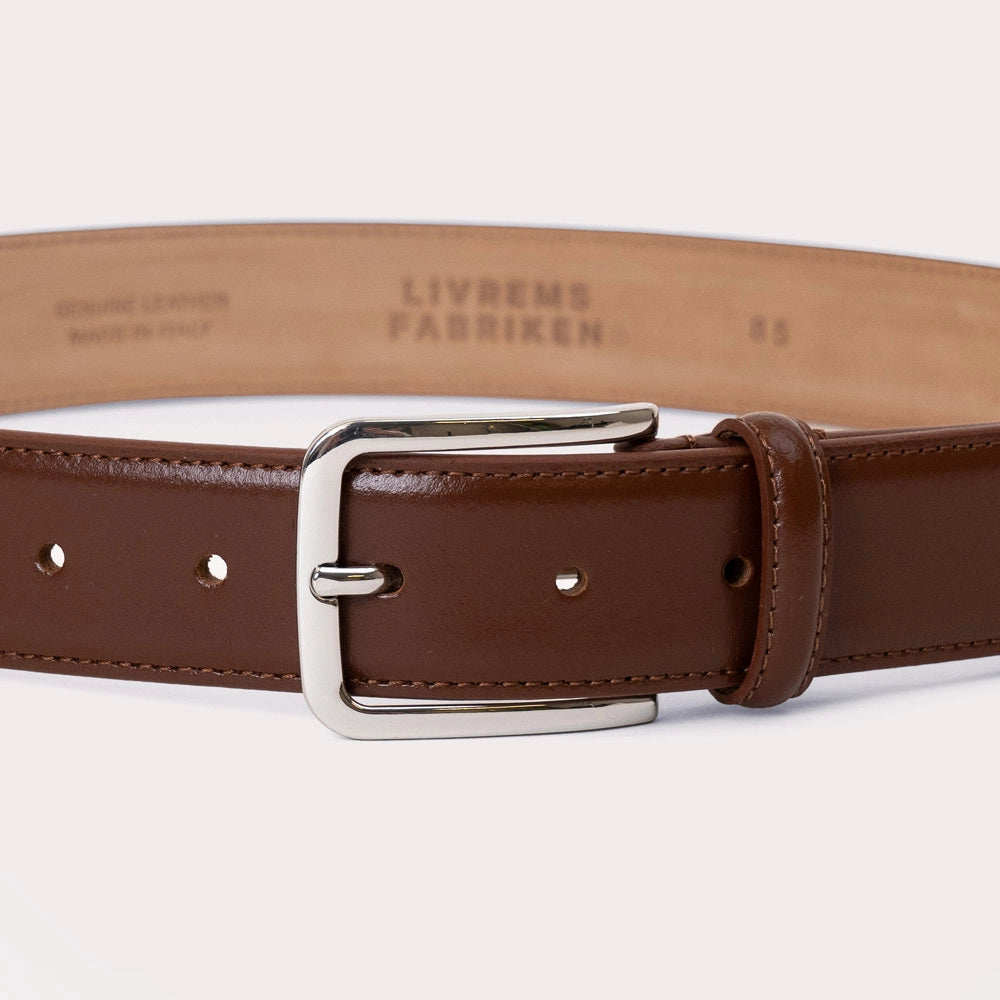 Limana Leather Belt - Mahogny